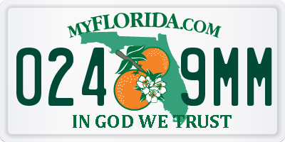 FL license plate 0249MM