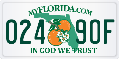 FL license plate 0249OF