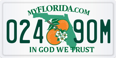FL license plate 0249OM