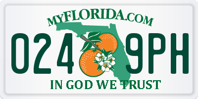 FL license plate 0249PH