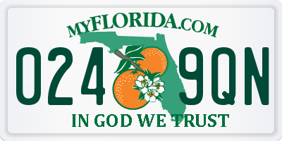FL license plate 0249QN