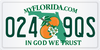 FL license plate 0249QS