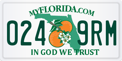 FL license plate 0249RM