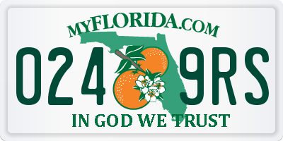 FL license plate 0249RS