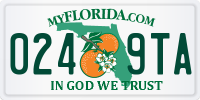 FL license plate 0249TA