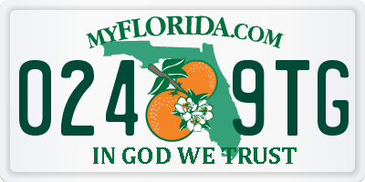 FL license plate 0249TG