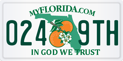 FL license plate 0249TH