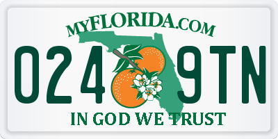 FL license plate 0249TN