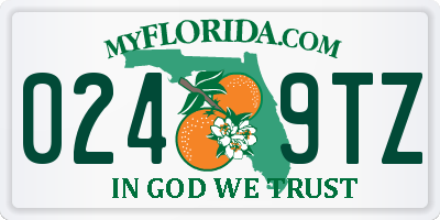 FL license plate 0249TZ