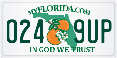 FL license plate 0249UP