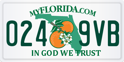 FL license plate 0249VB