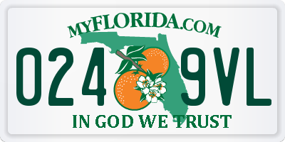 FL license plate 0249VL