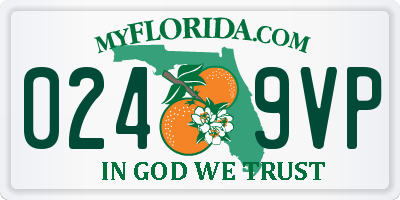 FL license plate 0249VP