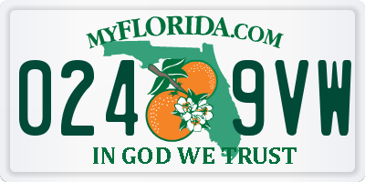 FL license plate 0249VW