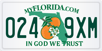 FL license plate 0249XM
