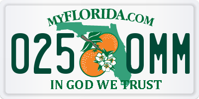 FL license plate 0250MM