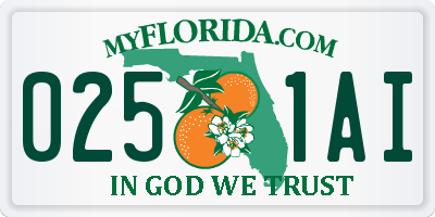 FL license plate 0251AI