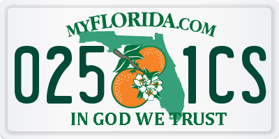 FL license plate 0251CS