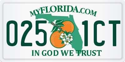 FL license plate 0251CT