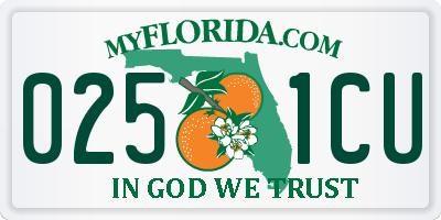 FL license plate 0251CU