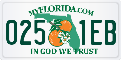 FL license plate 0251EB