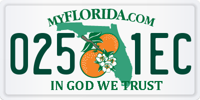 FL license plate 0251EC