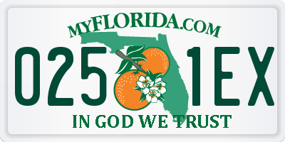 FL license plate 0251EX