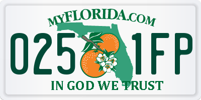 FL license plate 0251FP