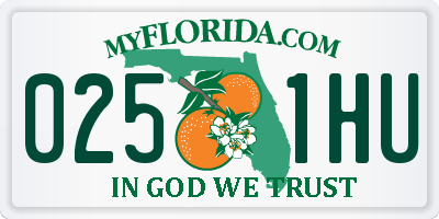 FL license plate 0251HU