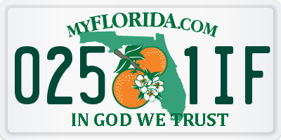 FL license plate 0251IF