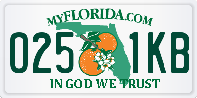 FL license plate 0251KB