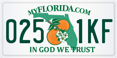 FL license plate 0251KF