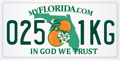 FL license plate 0251KG