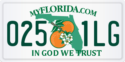 FL license plate 0251LG