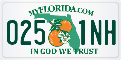 FL license plate 0251NH