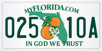 FL license plate 0251OA