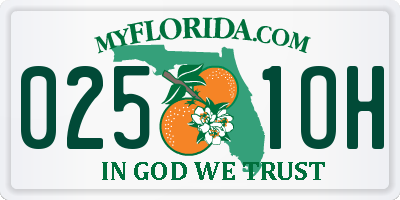 FL license plate 0251OH