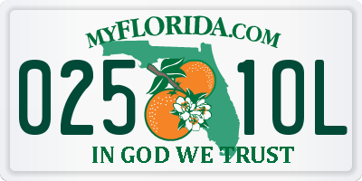 FL license plate 0251OL