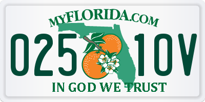 FL license plate 0251OV