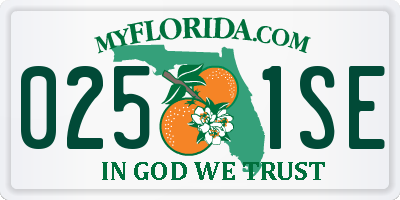 FL license plate 0251SE