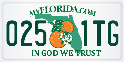 FL license plate 0251TG