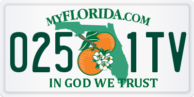 FL license plate 0251TV