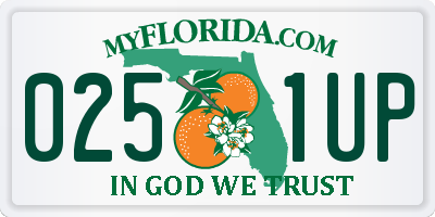 FL license plate 0251UP