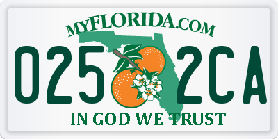 FL license plate 0252CA