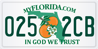 FL license plate 0252CB