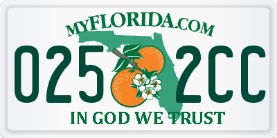 FL license plate 0252CC