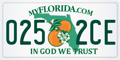FL license plate 0252CE