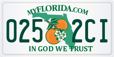 FL license plate 0252CI