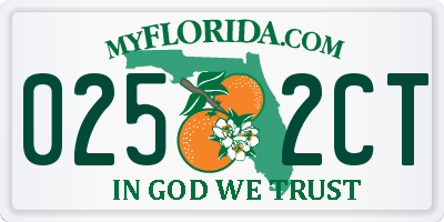 FL license plate 0252CT