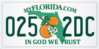 FL license plate 0252DC